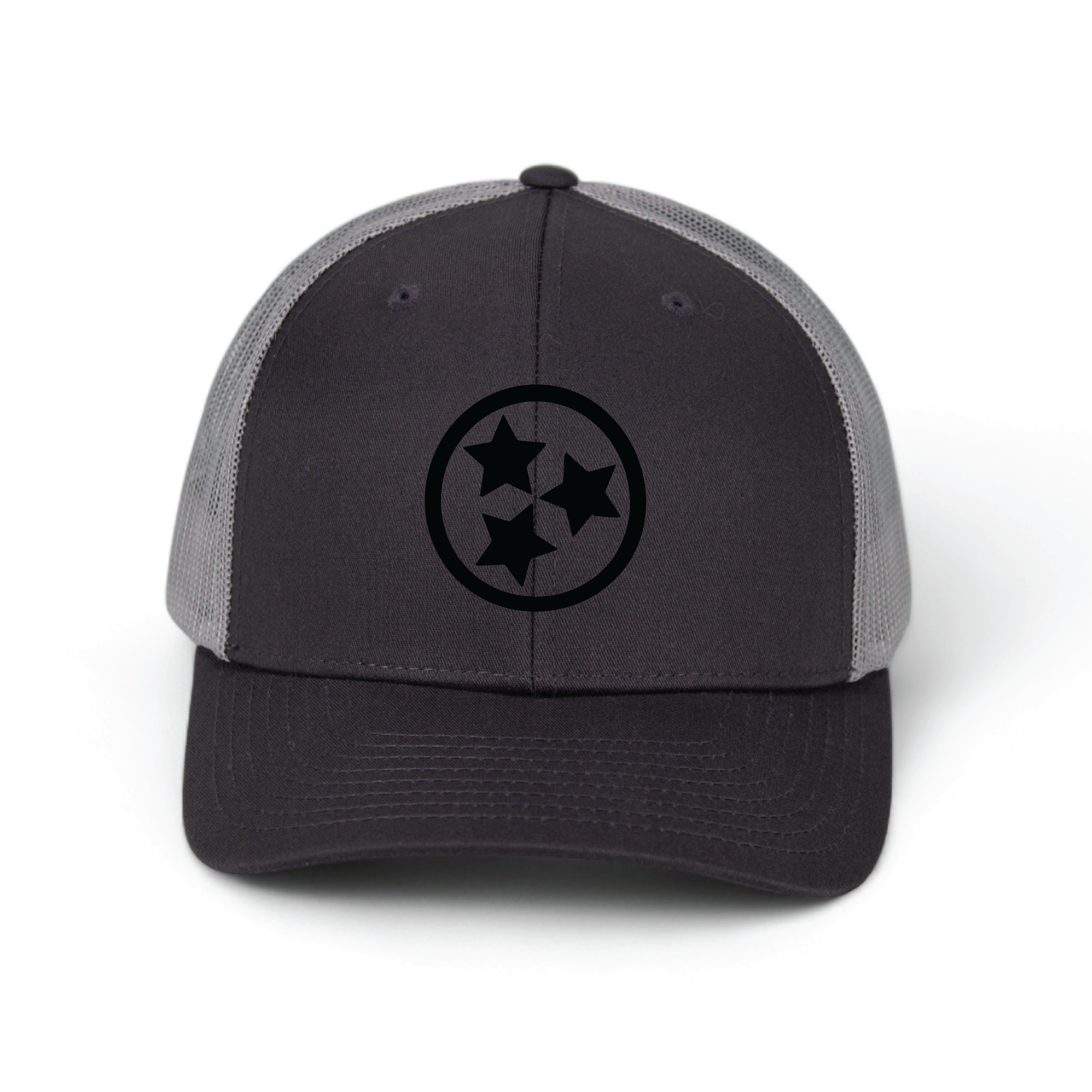 Cotton Mule - Wholesale Trucker Hat - Unisex - Black Silicone Tristar Trucker Hats10