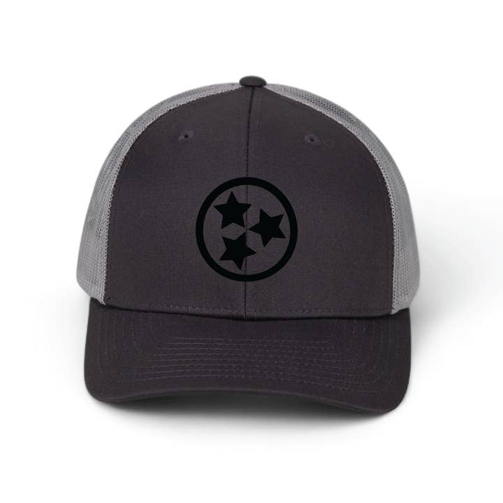 Cotton Mule - Wholesale Trucker Hat - Unisex - Black Silicone Tristar Trucker Hats10