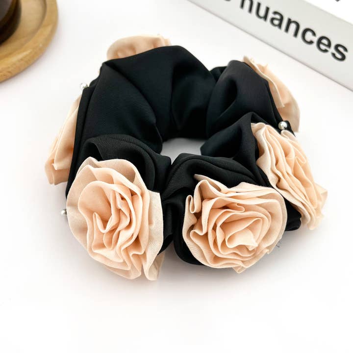 Rose Scrunchie Hair Tie, Date Day Hair Accessories for wholesale by TheDivaSoap