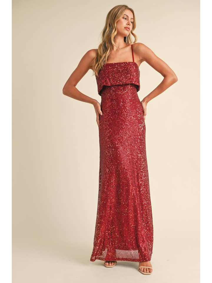 Klesis - Wholesale Dress - Women's - ID8750 SEQUIN TUBE MAXI DRESS