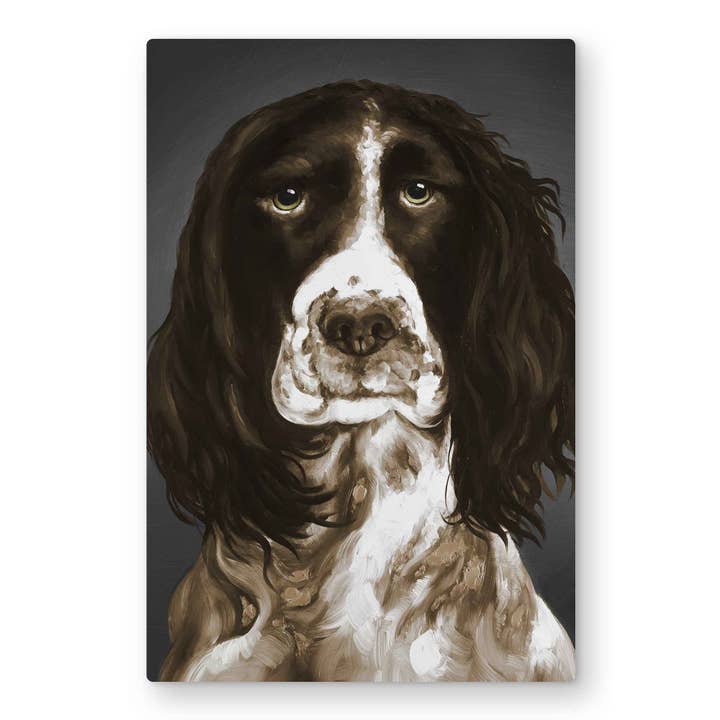 Bruine Engelse Springer Spaniƫl - Metalen Print voor Woondecoratie voor wholesale door BEGIN HOME DECOR
