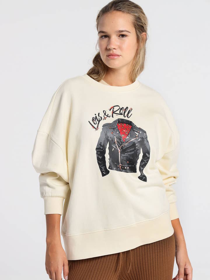 LOIS JEANS - Felpa a spalla bassa Lois & Roll per la vendita all'ingrosso da parte di PAUSANT SHOP ONLINE