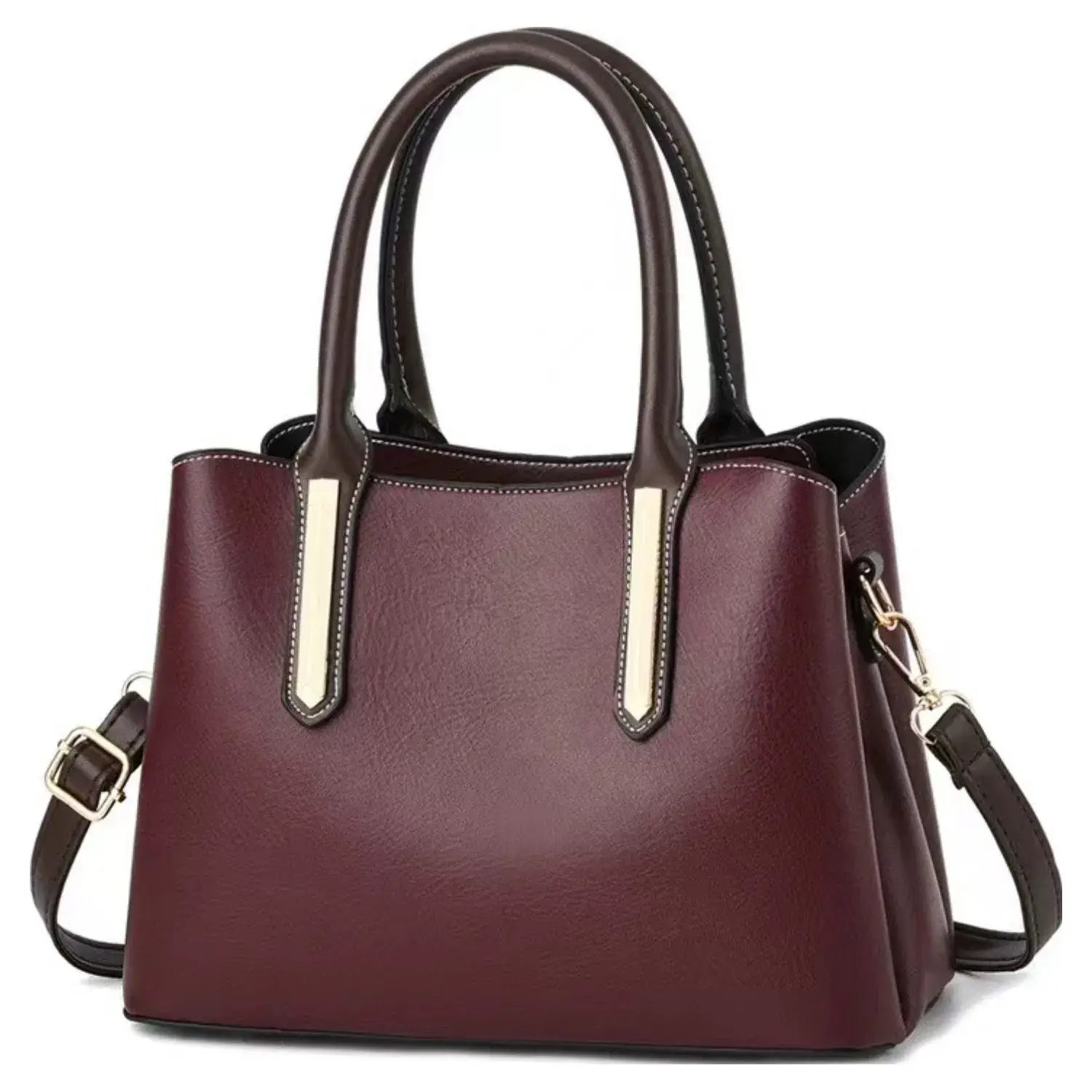 Superbia - Wholesale Top Handle Bag - Women's - Classic Pu Three Compartments Top Handle Bag-9910-48