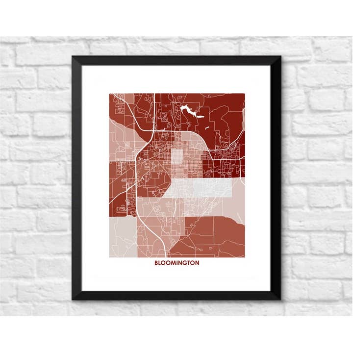 Juanita's Adventures - Wholesale Art Print - Juanitas Bloomington Map Print2