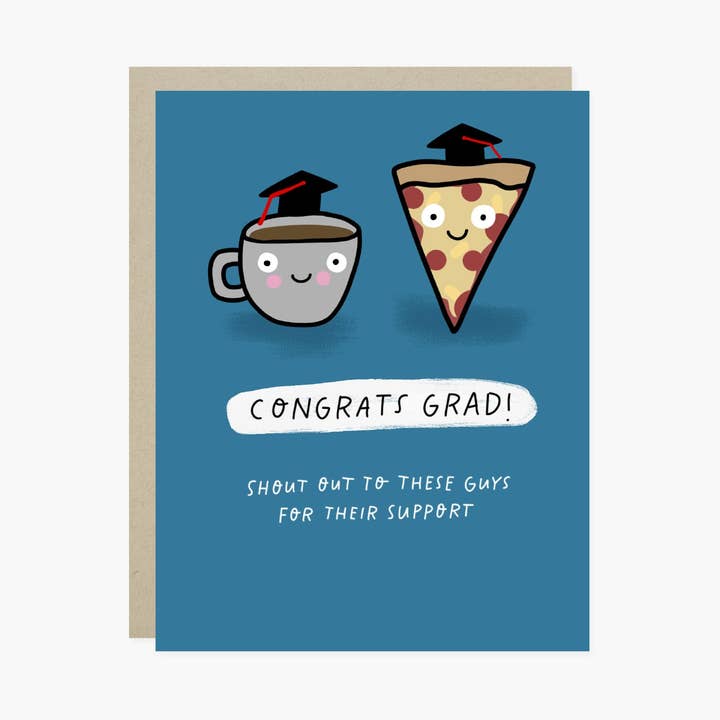 Biglietto di Laurea Caffè e Pizza per la vendita all'ingrosso da parte di Barone and Co.