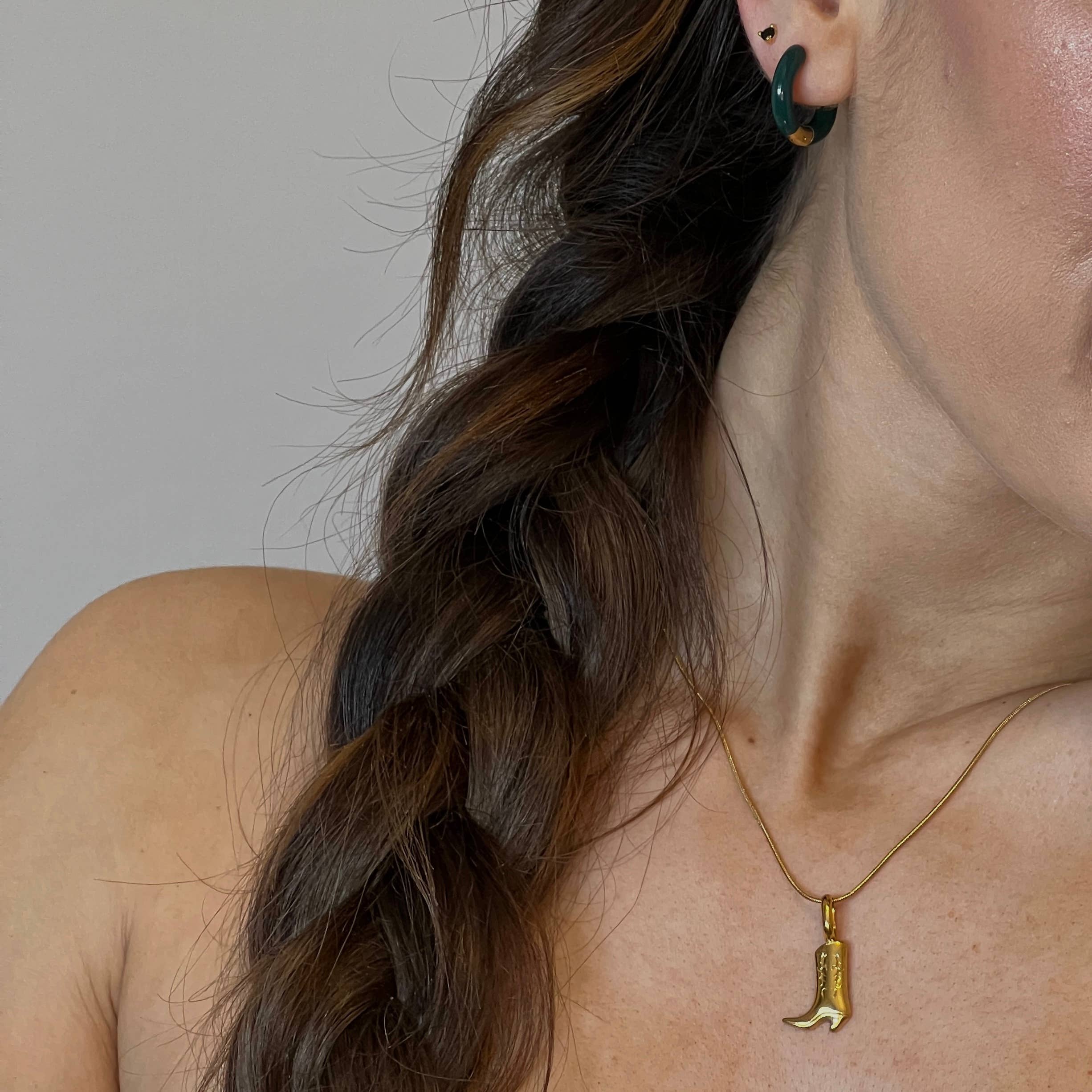 Namaste Jewelry - Wholesale Pendant/Charm Necklace - Boot Necklace- Gold2