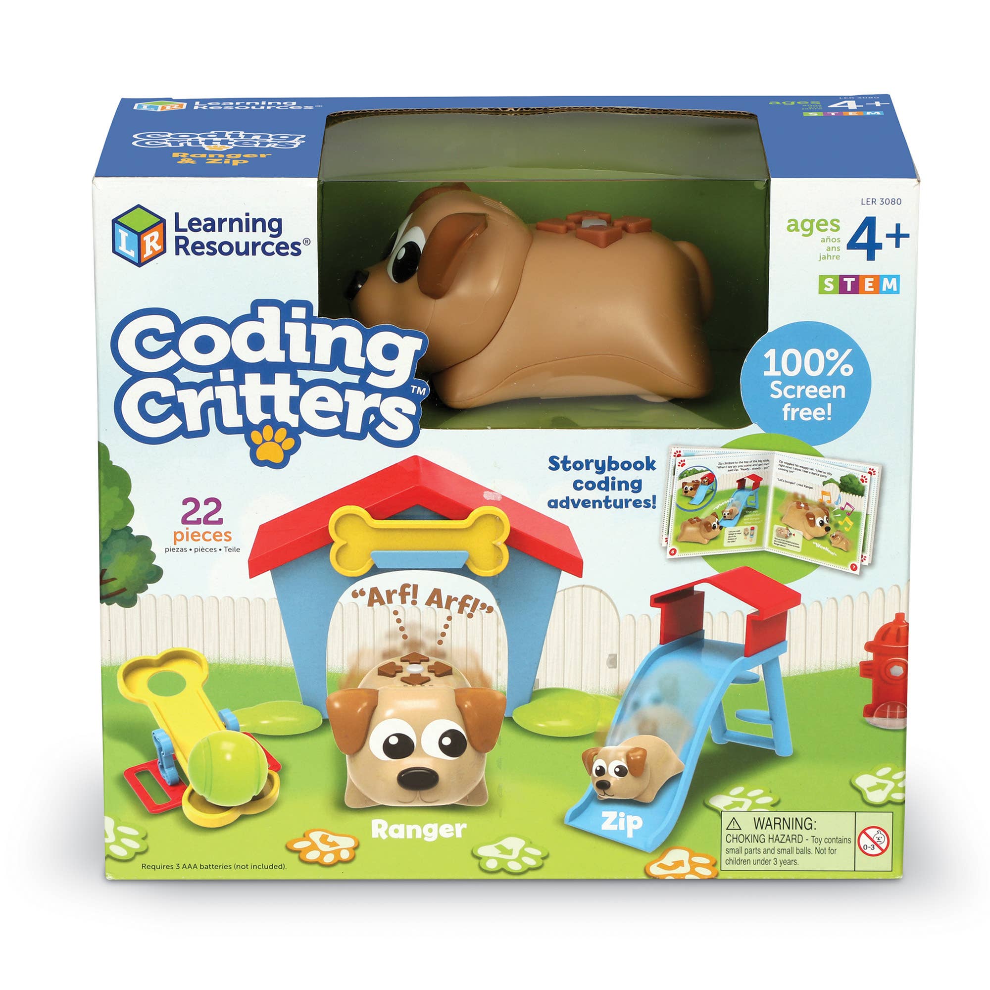 Learning Resources - Vente Lot de jouets – enfant - Coding Critters™ Ranger et fermeture éclair0