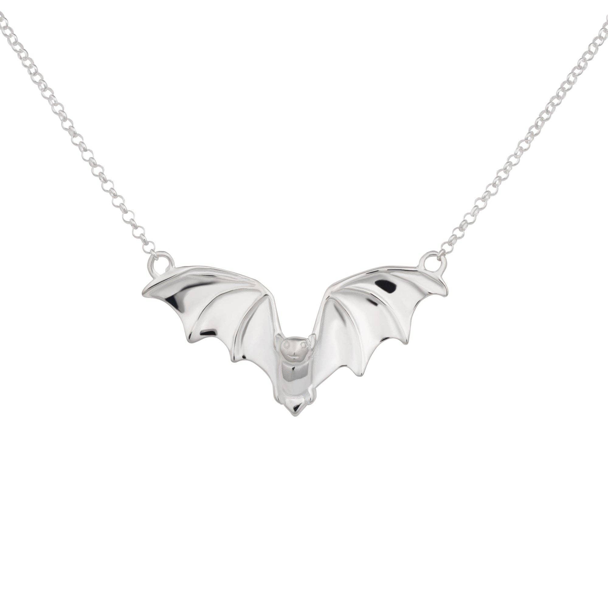 Scream Pretty - Recycled Sterling Silver Jewellery – wholesale Pendant/charm necklace – Bat Necklace2