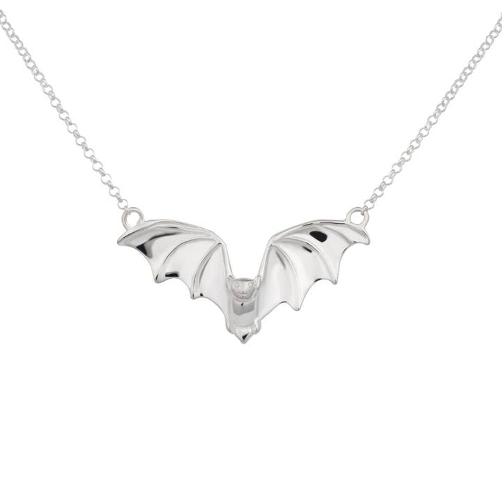 Scream Pretty - Recycled Sterling Silver Jewellery – wholesale Pendant/charm necklace – Bat Necklace2