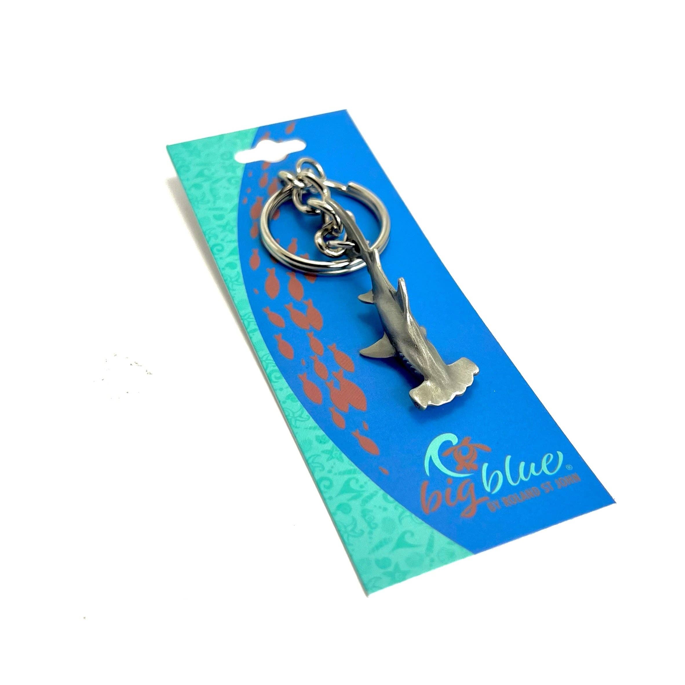 Big Blue by Roland St John - Wholesale Keychain - Unisex - Hammerhead Shark Keychain - Sea Life Collection - Pewter3