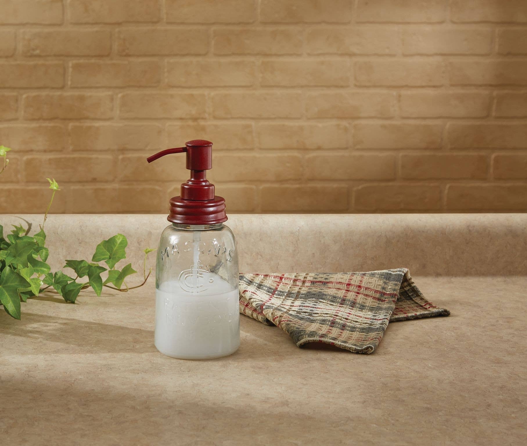 Park Designs - Wholesale Soap Dispenser - Mason Jar Dispenser - Red1