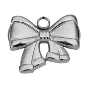 Bow Charm Silver for wholesale by Coco Luna Collection