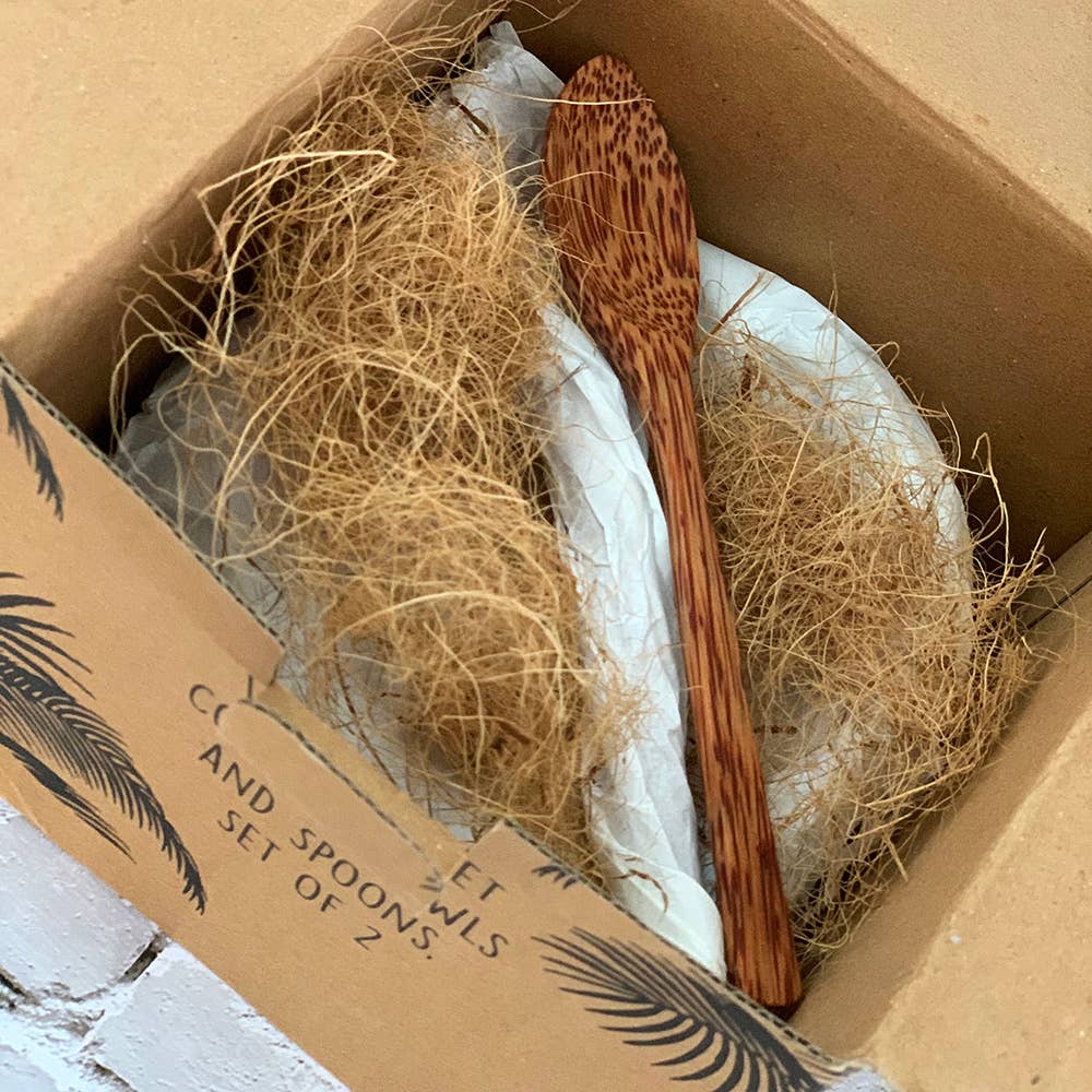 VIE - Vendita all'ingrosso Insalatiera - Set Premium di 2 Ciotole e Cucchiai in Noce di Cocco Sigillati16