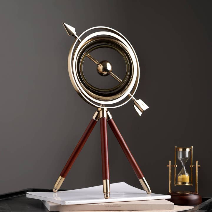 Armillary | Aluminum Armillary with Wood Tripod Stand for wholesale by ExpoBazaar