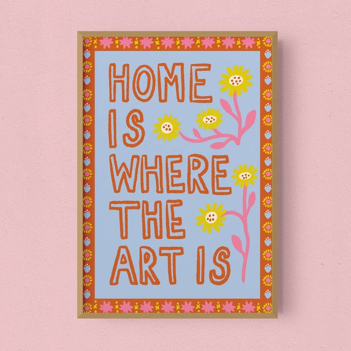 Home Is Where The Art Is | Art Print for wholesale by Emmy Lupin Studio