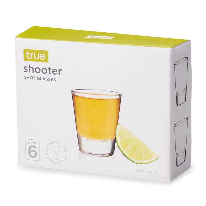 TRUE - Wholesale Shot Glass - Shooter Classic Glass Shot Glasses - 1.5 oz - Set of 6