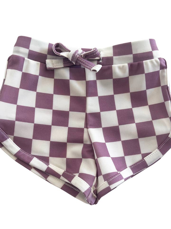 Berry Cheesecake Checkerboard / Laguna Swim Short / UPF 50+ for wholesale by SIIX Collection