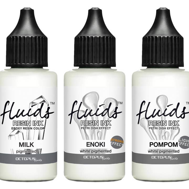 Lot de 3 encres en résine Octopus Fluids de 30 ml, blanc pour époxy et autres tendances Résultats pour resine epoxy pour sol en vente B2B. Retours gratuits et paiement à 60 jours sur Faire sur Faire.