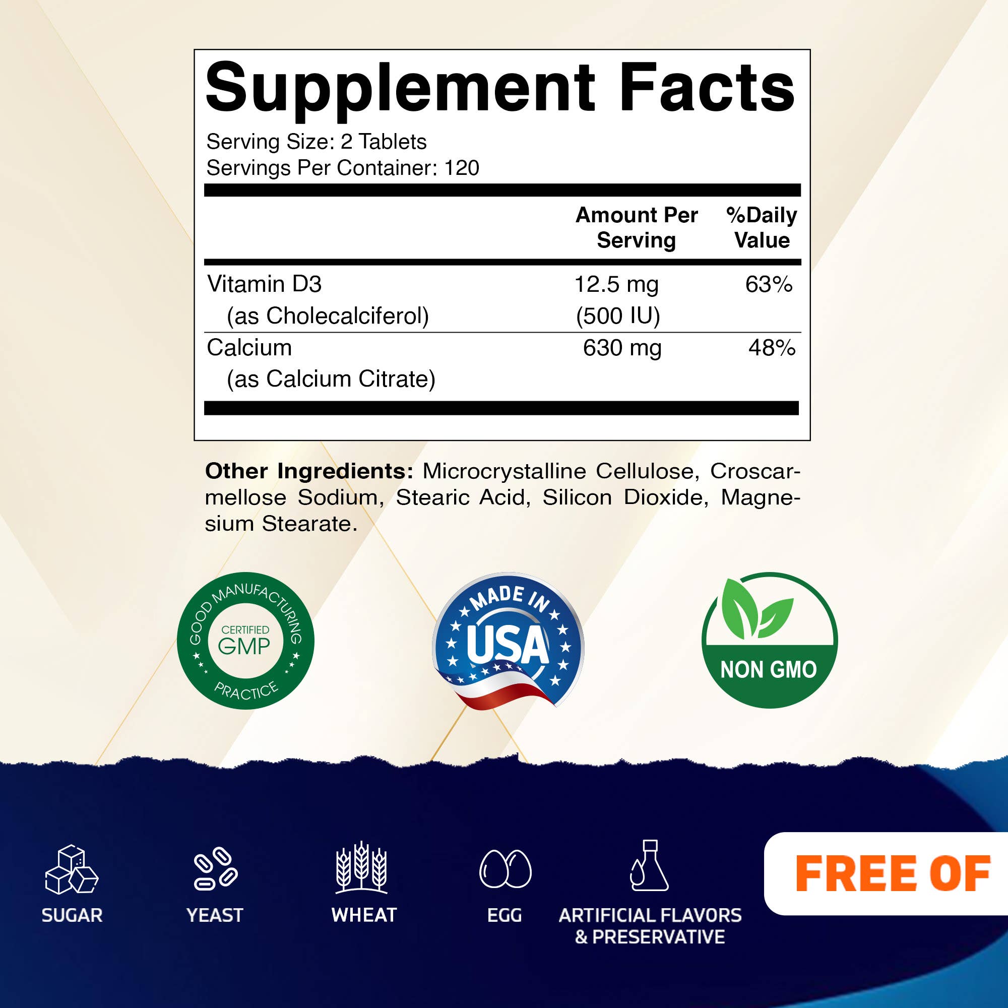 Vitamatic – wholesale Oral supplement/vitamin – Vitamatic Calcium Citrate with Vitamin D3 – 240 Tablets1