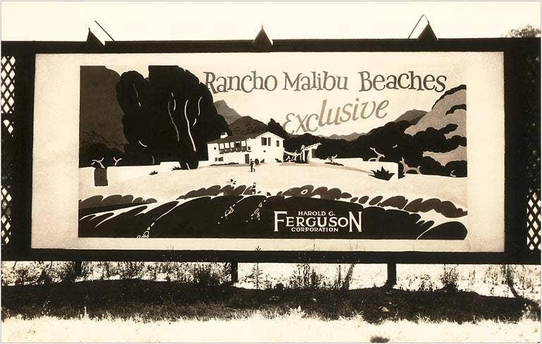 Found Image Press – Engroshandel Postkort – Postkort AC-27 Rancho Malibu Reklameskilt0