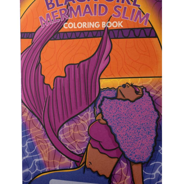 Black Girl Mermaid – Travel Slim Coloring Book for wholesale by dakari Moon