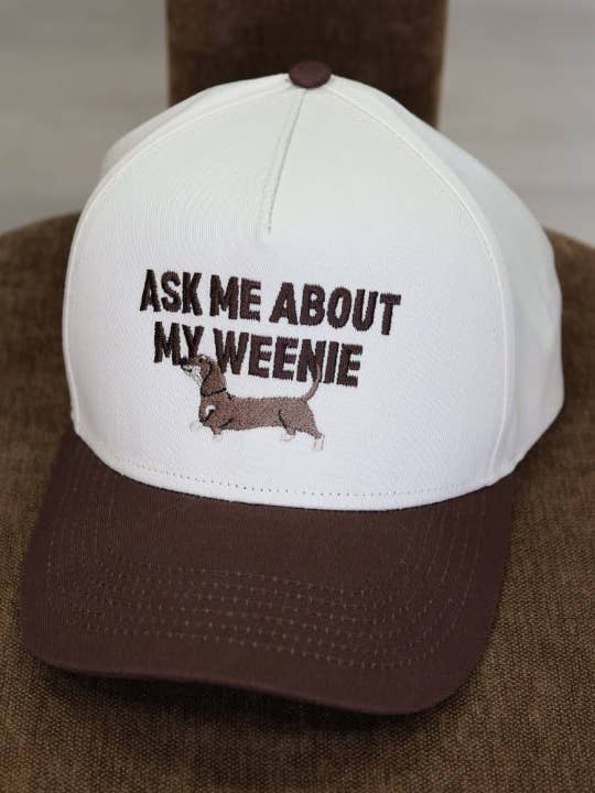 Ask Me About My Weenie dog mom hat for wholesale by Electric label