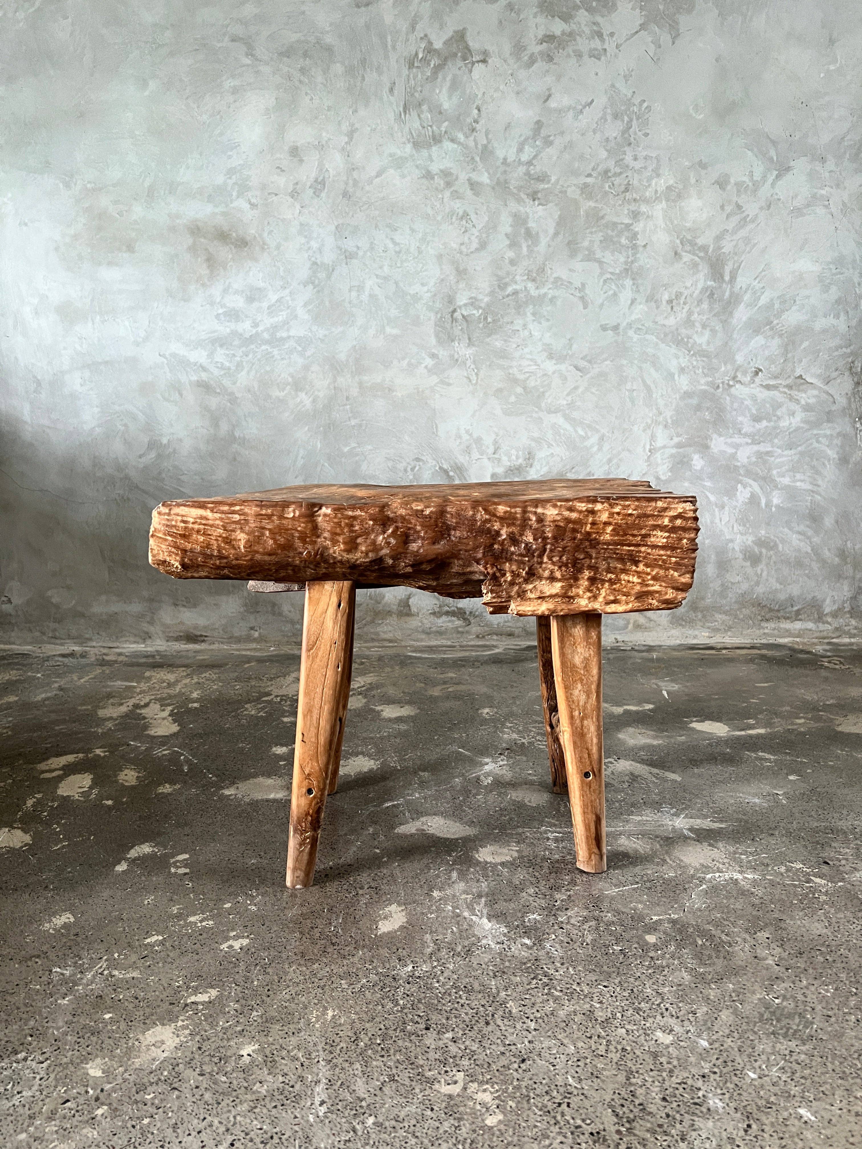 Office Objets - Wholesale Bench - Small organic bench in blonde Asian teak with four legs - Sepuluh21