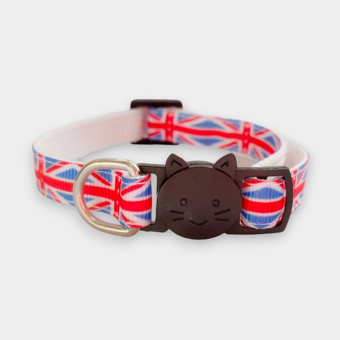 Union Jack Flag Print Cat Collar por atacado de Zacal Cat Collars