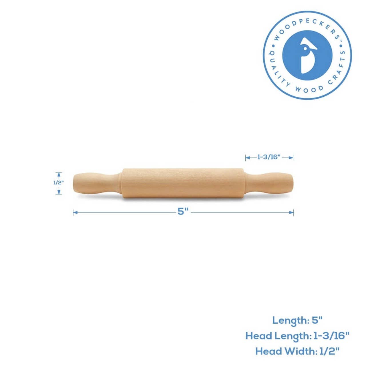 Woodpeckers Crafts - Wholesale Wood Toy - Kids - Wooden Rolling Pin4