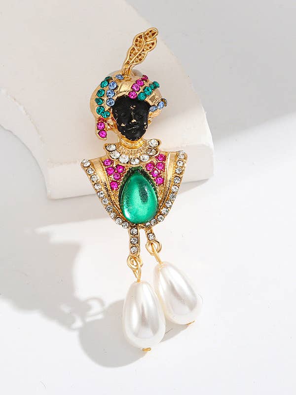 Ancient Egypt Rhinestone Brooch PA5511 for wholesale by Ole