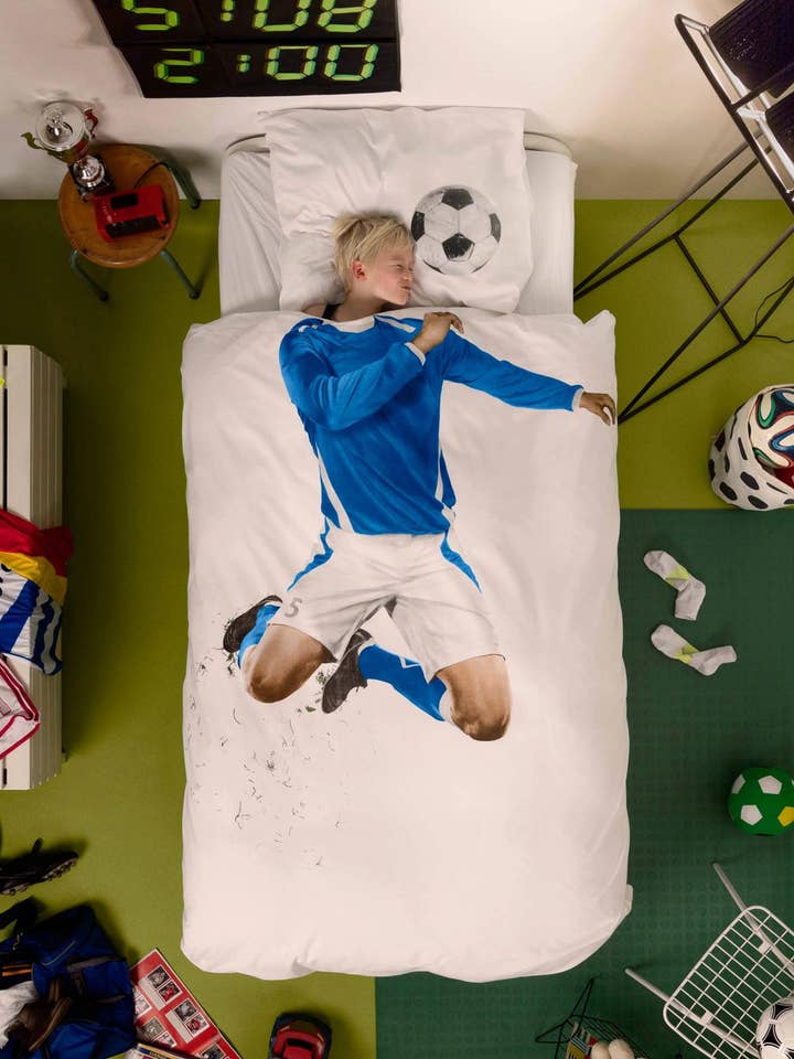 Bettbezug-Set Soccer Champ Blau für den Großhandel von SNURK