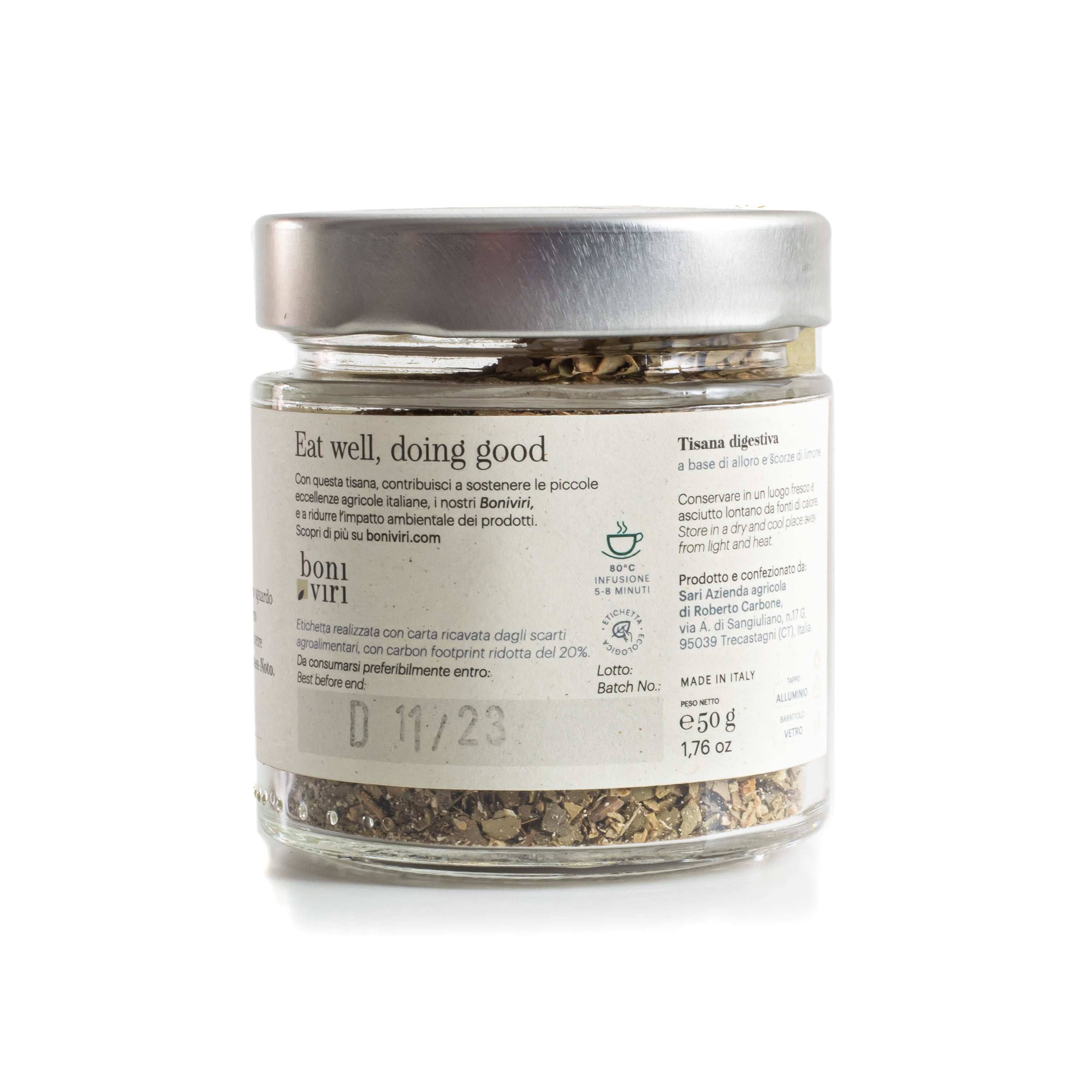 Boniviri BCorp - Wholesale Health/Detox Tea - Digestive Herbal Tea with Bay Leaf and Lemon Peel (50 g)2