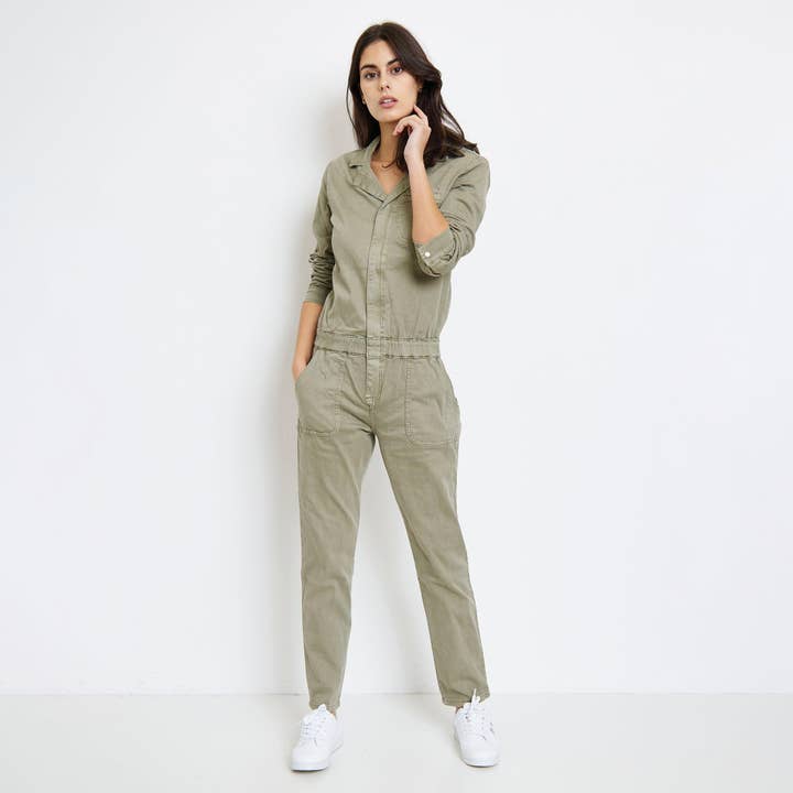 Olivia Ritsluiting Jumpsuit voor wholesale door Place du jour