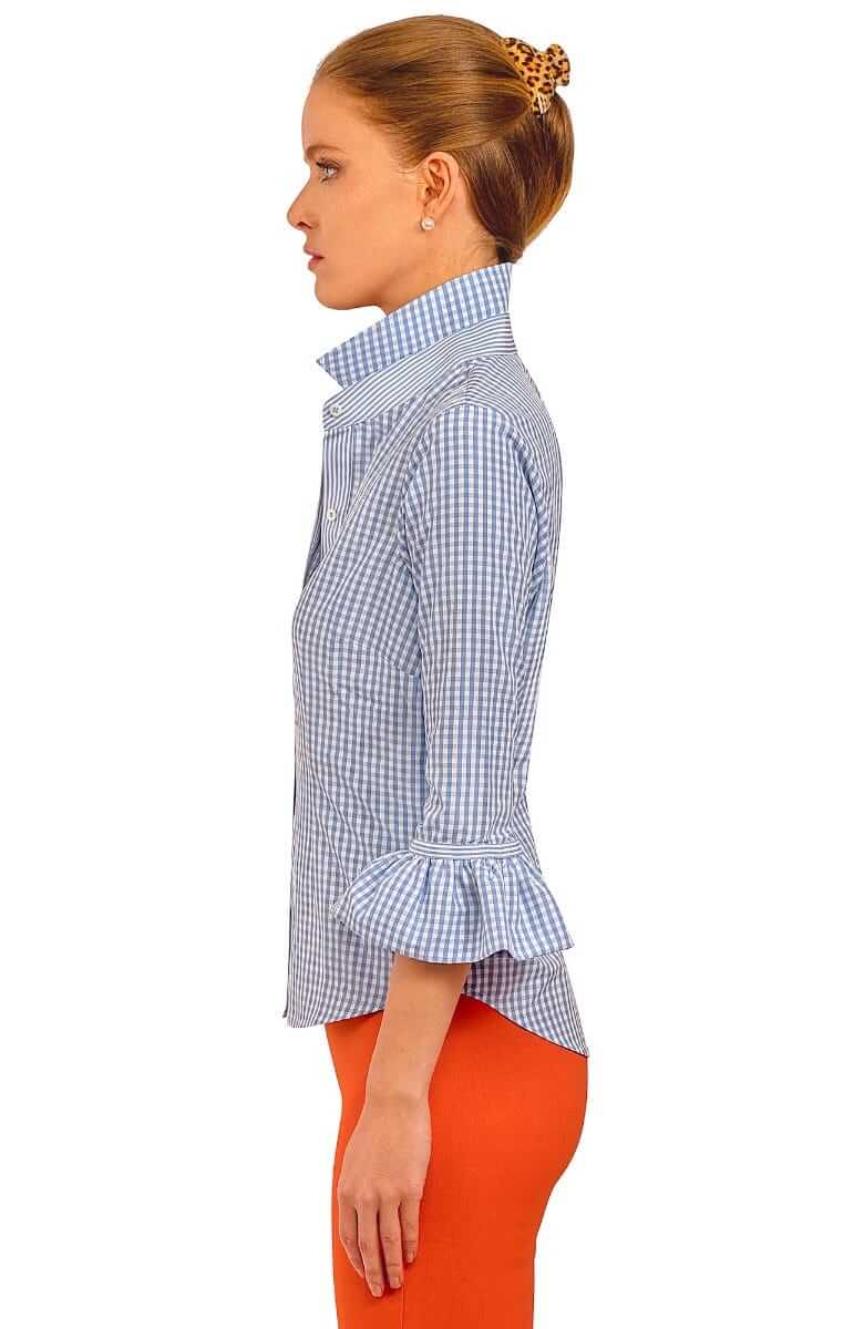 Gretchen Scott LLC – Engroshandel Skjorte med buttondown – til kvinder – Priss Bluse - Gingham1