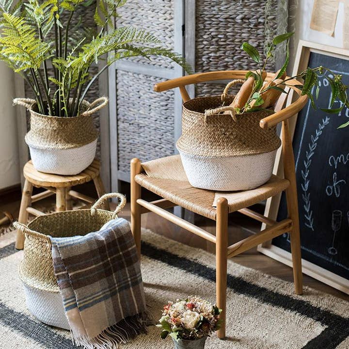 Rustic Reach - Wholesale Basket - Straw Basket Pop Up Belly Basket4