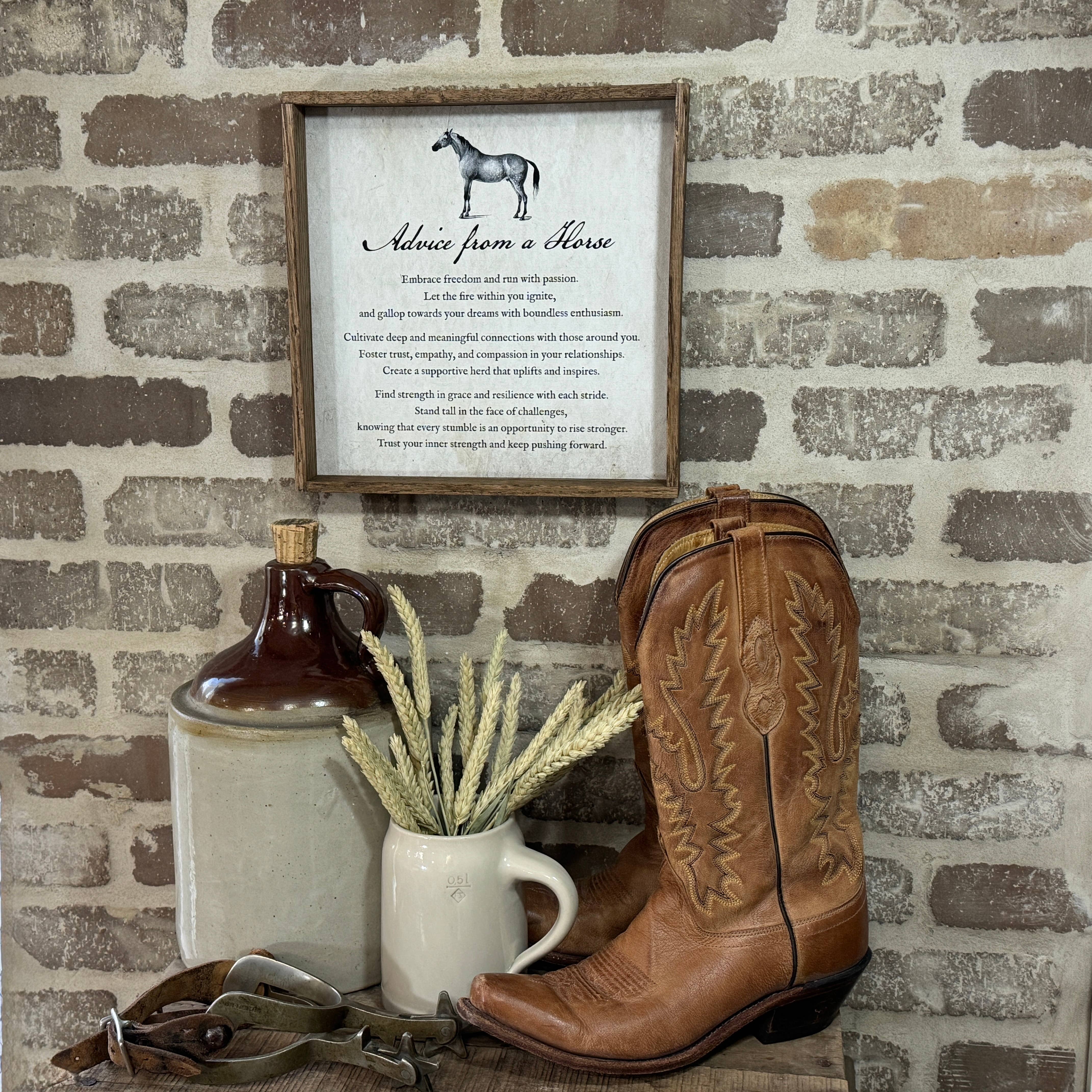 Hangout Home - Wholesale Sign - Advice From a Horse - Horse Wall Art - Farmhouse Wall Art3