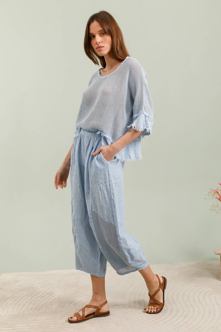 LÉA & LUC - Vente Pantalon – femme - Pantalons en Lin REF. 103464