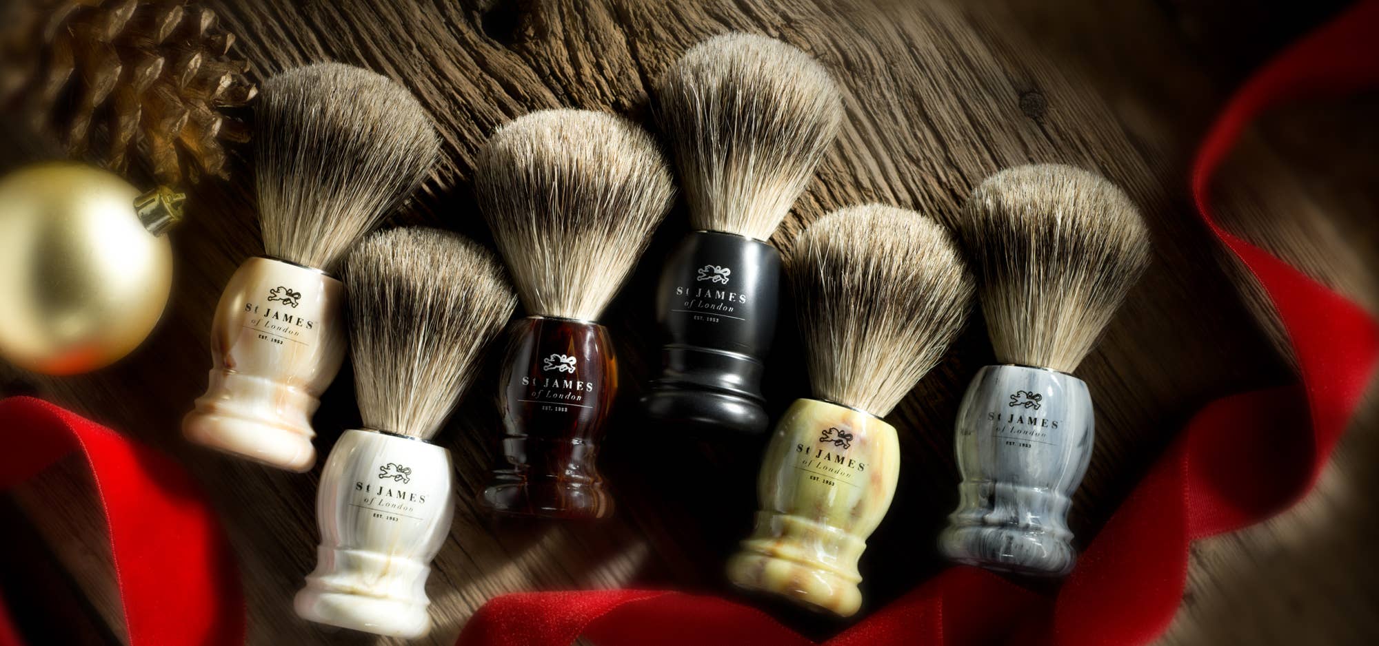 St James of London - Wholesale Shave Brush - Men's - St James Super Badger Castlerock (Grey Marble)1