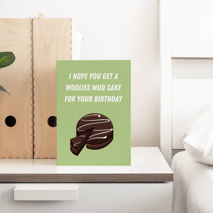 Yeah Noted - Wholesale Birthday card - Woolies Mudcake Birthday Card, Aussie Humour Gift3