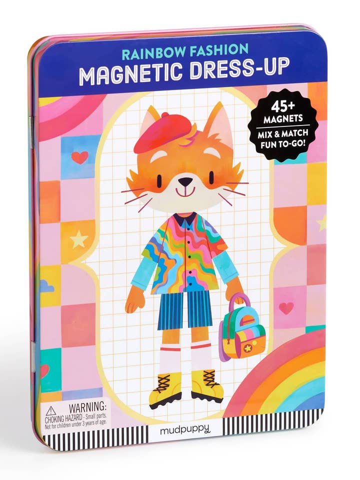 Rainbow Fashion Magnetic Dress-Up for wholesale by Chronicle Books