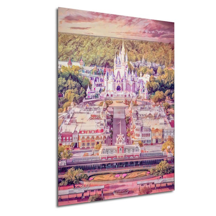 Art mural Château Disney | Aquarelle | Orlando pour la vente par Clifton Haley Photography