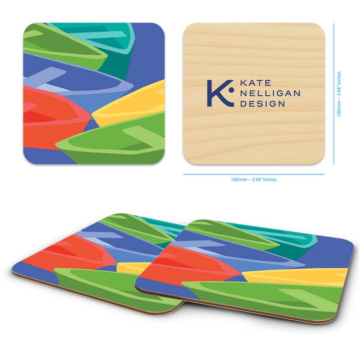 Trays4Us - Wholesale Coasters - Coastal 4"x4" Coaster Sets By Kate Nelligan2
