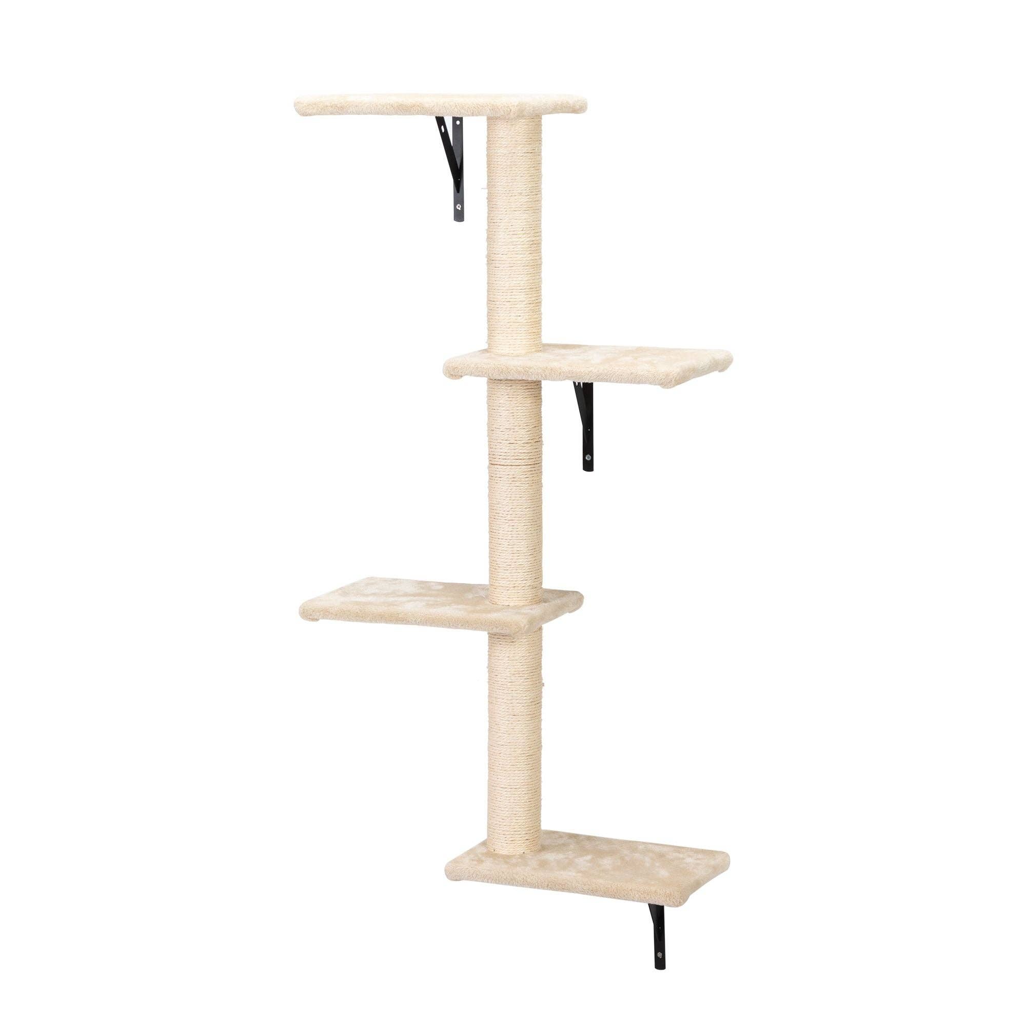 Hard Rock Health Stores - Wholesale Pet Scratcher - Cat - 5 Pcs Wall Mounted Cat Climber Set;  Floating Cat Shelves and Perches;  Cat Activity Tree with Scratching Posts;  Modern Cat Furniture4