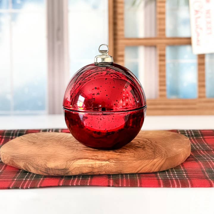 Spirit Glow Home & Body Essentials - Wholesale Candle Holder - *New* Speckled Glass Christmas Ornament Jar Candle 2