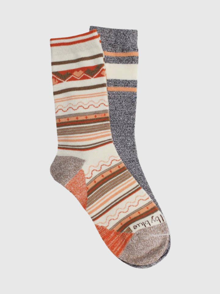 Lot de 2 paires de chaussettes Aztec en chanvre doux pour la vente par United By Blue