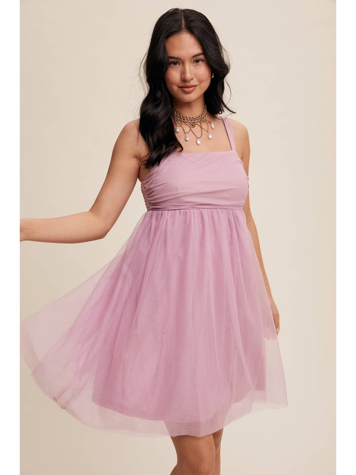 Listicle - Wholesale Dress – Women's - Tulle Babydoll Dress20