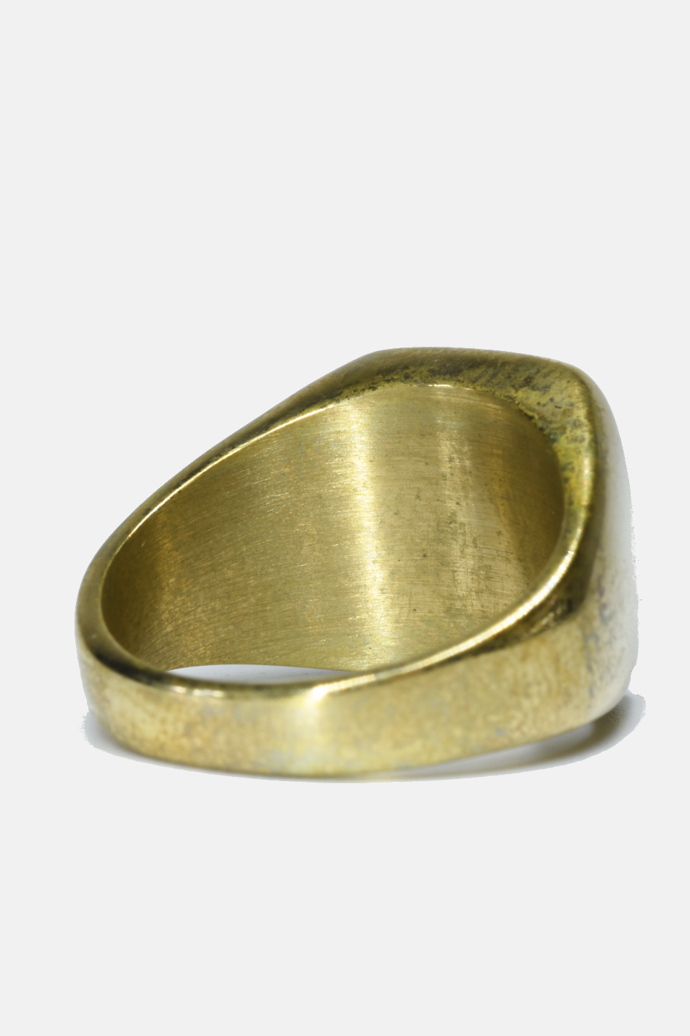 Curated Basics - Wholesale Signet Ring - Brass Square Striped Ring2