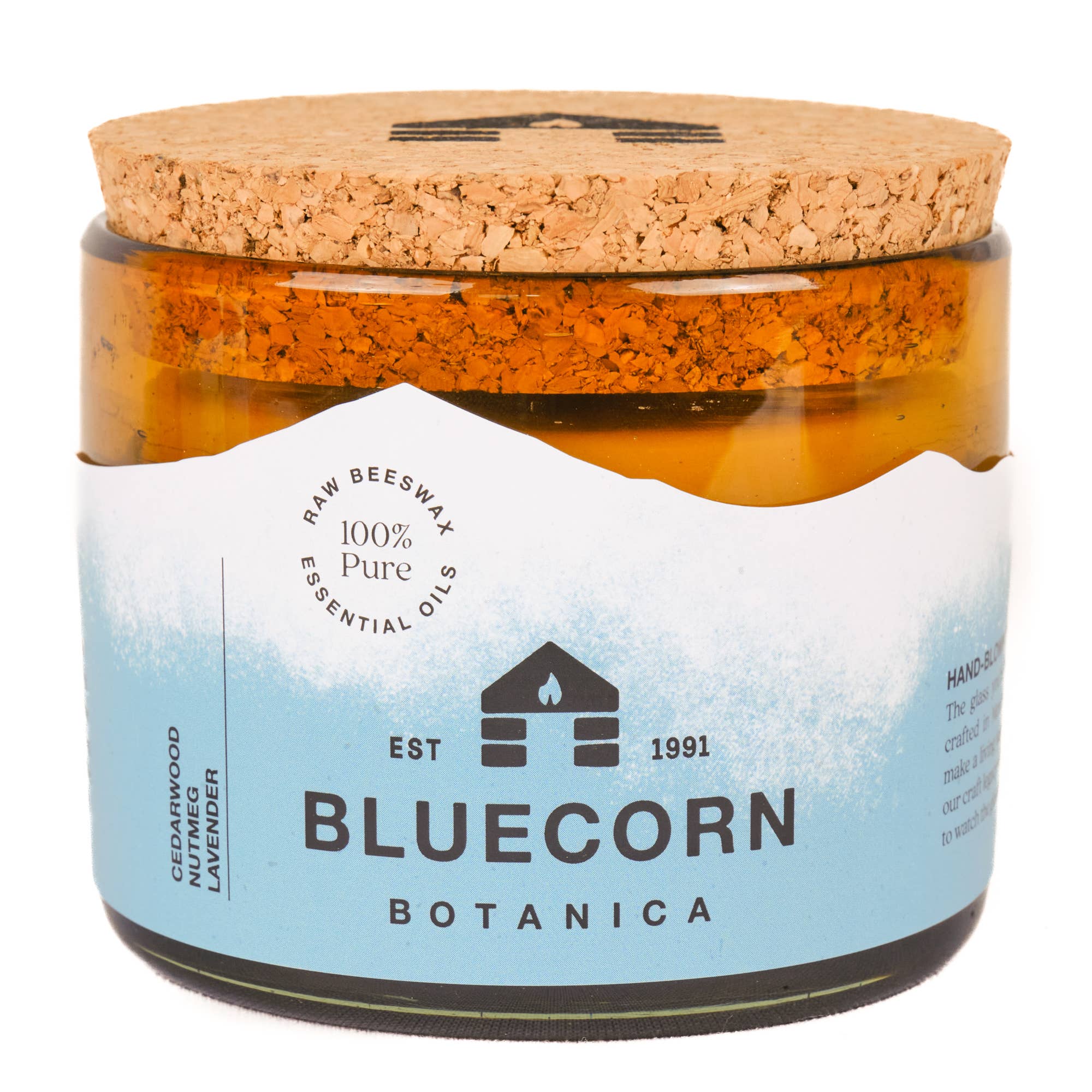 Bluecorn Candles - Wholesale Jar/Filled Candle - Scented Beeswax Candles - Pure Essential Oils - Blown Glass Holders9