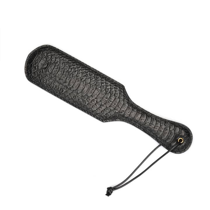 Liebe Seele - Wholesale Sex Toy - Crocodile Noir: Black Leather Paddle1