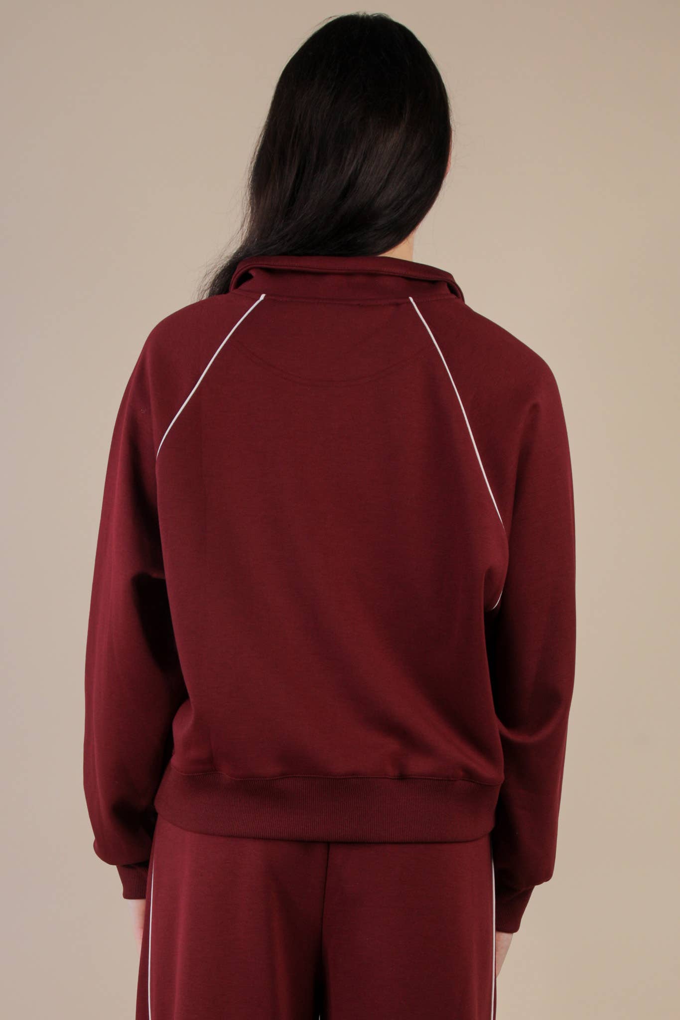 VERY J – Engroshandel Sweatshirt - Dame – NT12304-Halv lynlås med rørdetaljer strikket afslappet top26